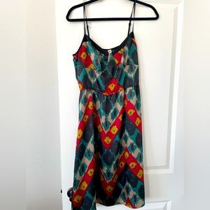 Romantic print slip dress.